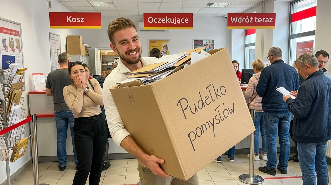 Twój mózg ADHD generuje 100 pomysłów dziennie. 95 to szum. Jak rozpoznać te 5 dobrych?