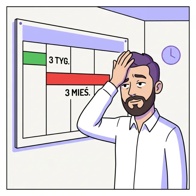 Projekt trwa 3 miesiące. Miał trwać 3 tygodnie.