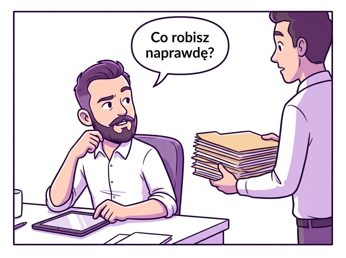 Szymon ocenia stwierdzenia o sytuacjach w pracy