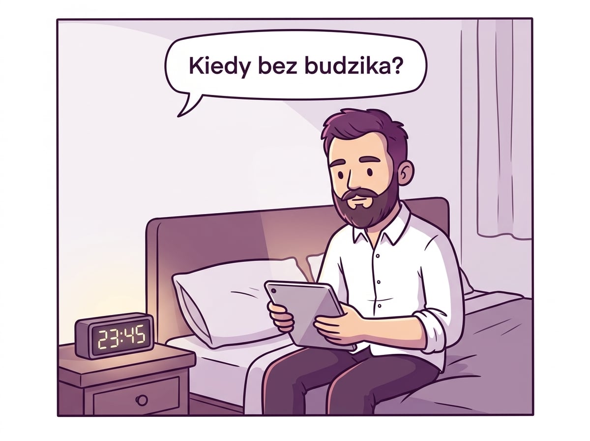 Szymon odpowiada na pytania o porę snu