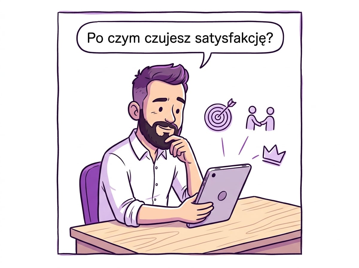 Szymon ocenia stwierdzenia o satysfakcji z pracy