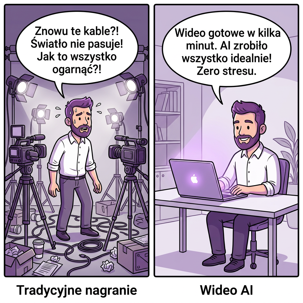 Tradycyjne nagranie kontra materiał złożony z modelu — ten sam efekt, inny nakład